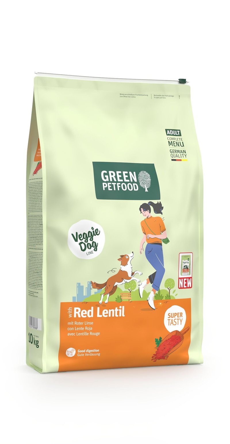Green Petfood VeggieDog suha hrana za pse s crvenom lećom – 10 kg