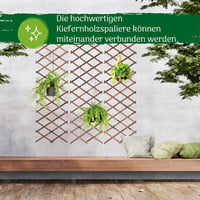 Green Thumbz Fa Spalié Teleszkópos Ollóráccsal 180x25cm Kúszónövényekhez 6