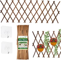 Green Thumbz Fa Spalié Teleszkópos Ollóráccsal 180x25cm Kúszónövényekhez 1
