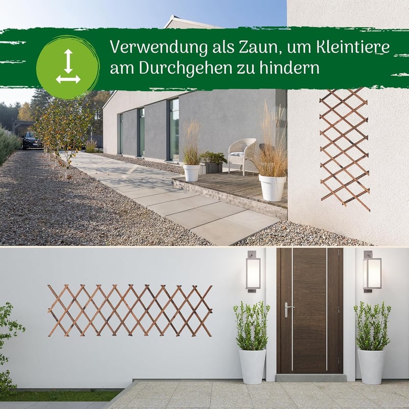 Green Thumbz Fa Spalié Teleszkópos Ollóráccsal 180x25cm Kúszónövényekhez