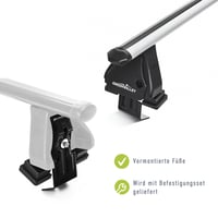 Hliníkový strešný nosič Green Valley Easy One EV s predmontovanými pätkami – univerzálna sada strešných tyčí 3