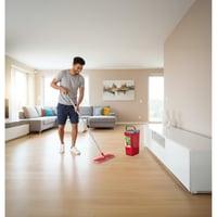 Mop plat cu găleată și storcător GreenBlue MaxiClean GB870 | 2 lavete din microfibră sistem cu două compartimente | Mâner telescopic 360° pentru curățare fără dâre 2