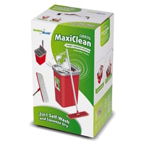 Mop plat cu găleată și storcător GreenBlue MaxiClean GB870 | 2 lavete din microfibră sistem cu două compartimente | Mâner telescopic 360° pentru curățare fără dâre 10