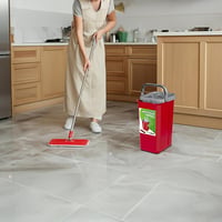 Mop plat cu găleată și storcător GreenBlue MaxiClean GB870 | 2 lavete din microfibră sistem cu două compartimente | Mâner telescopic 360° pentru curățare fără dâre 5