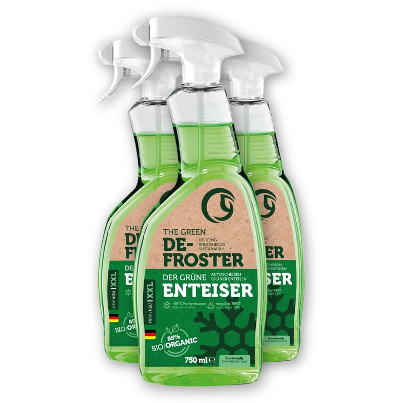 Greener Future Bio sprej za odleđivanje auto stakla 750ml - Ekološki prihvatljiv, učinkovit (3 komada)