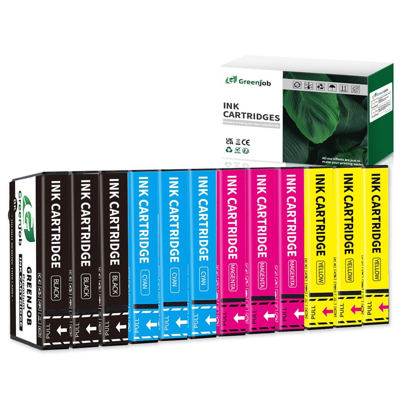Balenie kompatibilných atramentových kaziet Greenjob 603XL pre tlačiarne Epson 603 – čierna, azúrová, purpurová, žltá – XP-2100 XP-3100 XP-4100 WF-2810 – 12 ks