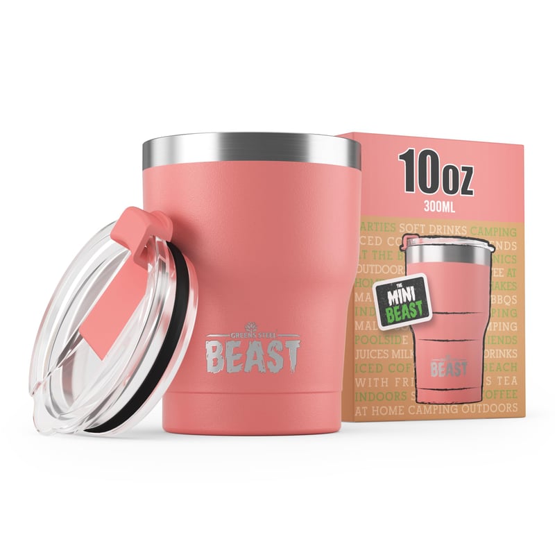 Nerezový termohrnček Greens Steel 10 oz, ružový