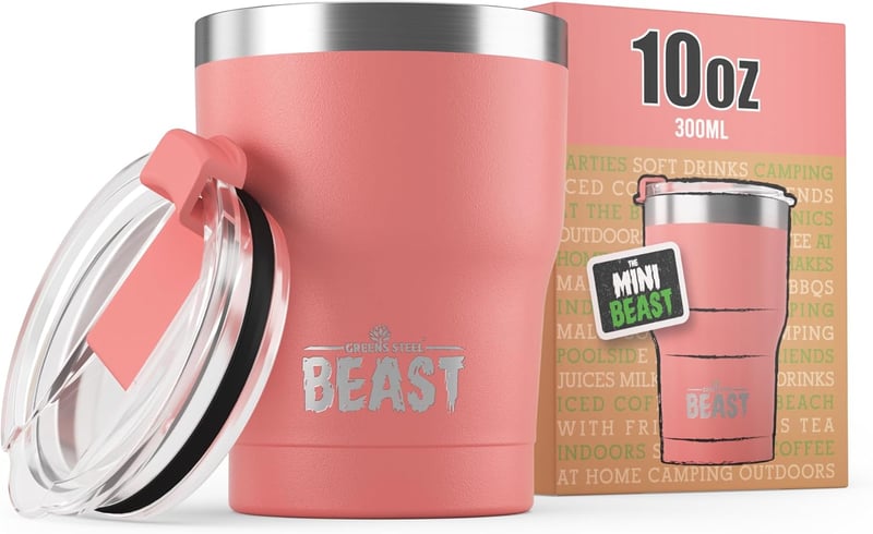 Greens Steel 10 oz rozsdamentes acél termosz pohár rózsaszín