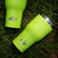 Greens Steel Beast Termosz Bögre 900ml Citromfű Zöld Dupla Falú Rozsdamentes Acél Szívószállal Kávé Tea Hideg Italok 9