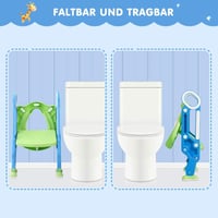 Greensen gyerek WC ülés lépcső funkcióval, magasságállítható toalett adapter puha párnával 8