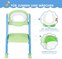 Greensen gyerek WC ülés lépcső funkcióval, magasságállítható toalett adapter puha párnával 3