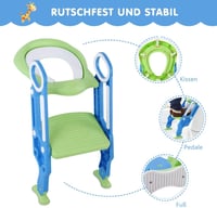 Greensen gyerek WC ülés lépcső funkcióval, magasságállítható toalett adapter puha párnával 5
