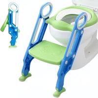 Greensen gyerek WC ülés lépcső funkcióval, magasságállítható toalett adapter puha párnával 1