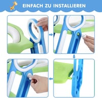 Greensen gyerek WC ülés lépcső funkcióval, magasságállítható toalett adapter puha párnával 9