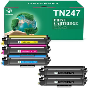 GREENSKY TN-243CMYK TN247 Kompatibilni toner za Brother MFC-L3750CDW, DCP-L3550CDW, HL-L3230CDW uređaje – 5 kom (2x crni, cijan, magenta, žuti)