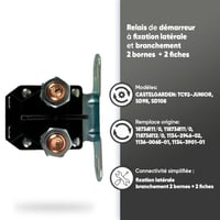 Štartovacie relé Greenstar 26737 pre záhradné traktory Castelgarden a Stiga – bočné uchytenie, 2 konektory a 2 kontakty – náhradný diel 4