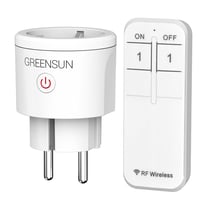 GreenSun Távirányítható Konnektor - Vezeték Nélküli RF Okosaljzat 30m Hatótávval, 3500W Teljesítmény, Egyszerű Smart Home Megoldás 1
