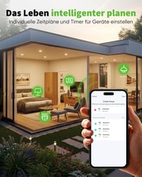 GreenSun WiFi okos konnektor 2db, fogyasztásmérő, időzítő, Alexa & Google 6