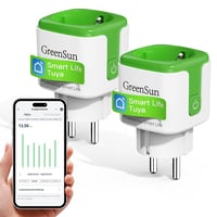 GreenSun WiFi okos konnektor 2db, fogyasztásmérő, időzítő, Alexa & Google 1