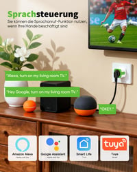 GreenSun WiFi okos konnektor 2db, fogyasztásmérő, időzítő, Alexa & Google 3