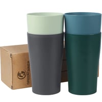 Cestovný hrnček Greentainer s viečkom, 600 ml opakovane použiteľný plastový termohrnček, nepriepustný, na kávu, mlieko, čaj, na kempovanie, piknik, párty 1