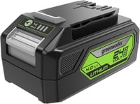 Greenworks 24V 4Ah Lítium-ion Akkumulátor Kerti Gépekhez - Gyorstöltő, LED Kijelző, Univerzális Kompatibilitás 1