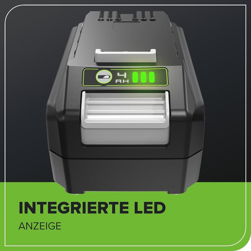 Greenworks 24V 4Ah Lítium-ion Akkumulátor Kerti Gépekhez - Gyorstöltő, LED Kijelző, Univerzális Kompatibilitás