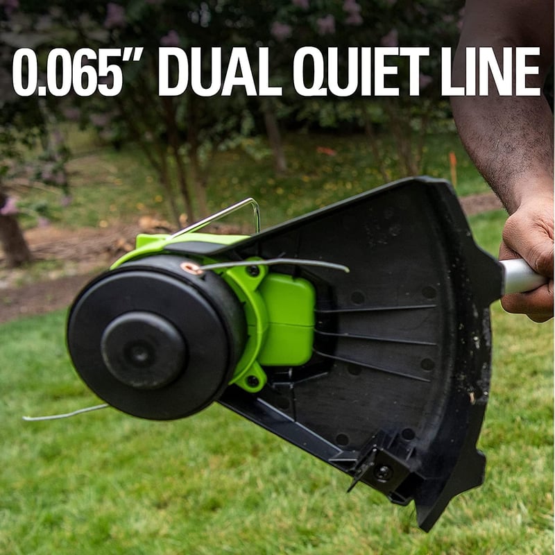 Greenworks 40V Akkumulátoros Fűszegélynyíró, 30cm, 450W, Állítható Fogantyú, Forgatható Fej, Teleszkópos Nyél, 1.65mm Vágószál