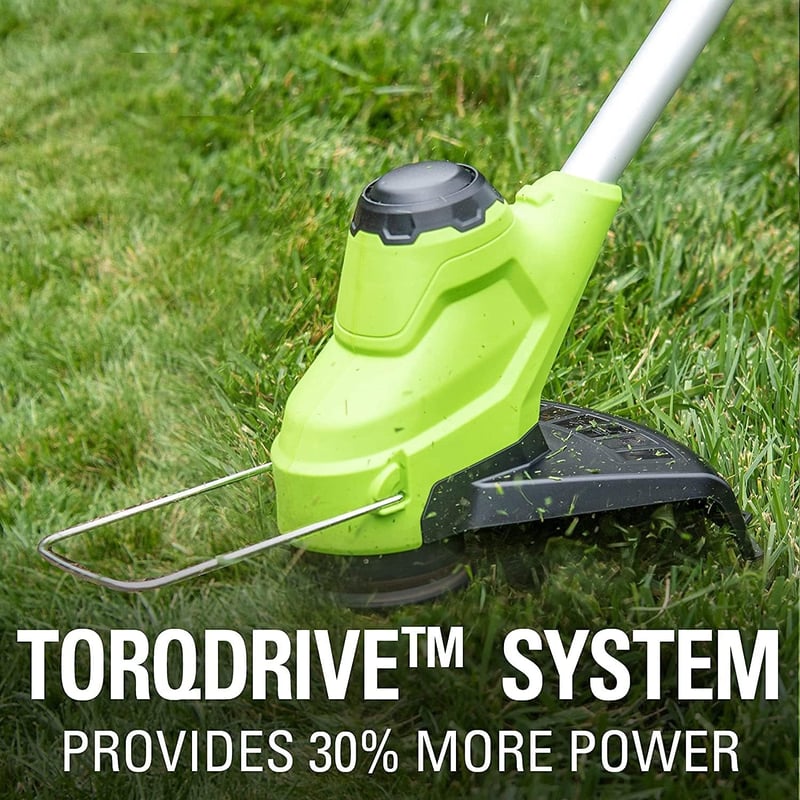 Greenworks 40V Akkumulátoros Fűszegélynyíró, 30cm, 450W, Állítható Fogantyú, Forgatható Fej, Teleszkópos Nyél, 1.65mm Vágószál