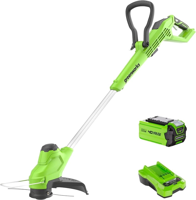 Greenworks 40V Akkumulátoros Fűszegélynyíró, 30cm, 450W, Állítható Fogantyú, Forgatható Fej, Teleszkópos Nyél, 1.65mm Vágószál