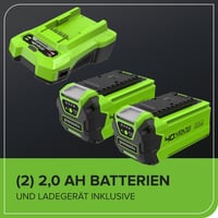 Aspirator și suflantă de frunze cu acumulator Greenworks 40V, cu motor fără perii 10