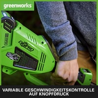 Greenworks GD40BCK2X 40V akumulatorski trimer za travu s motorom bez četkica, širina košnje 40 cm, najlonska nit 2 mm, nož 25 cm, naramenica, 2x40V baterija i punjač 4