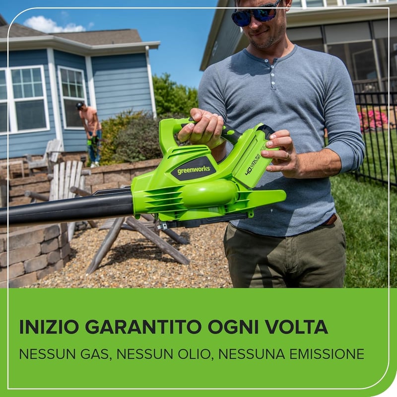 GreenWorks GD40BV 40V Akkus Lombfúvó Porszívó Kefe Nélküli Motorral 280 km/h - 40V, Without battery