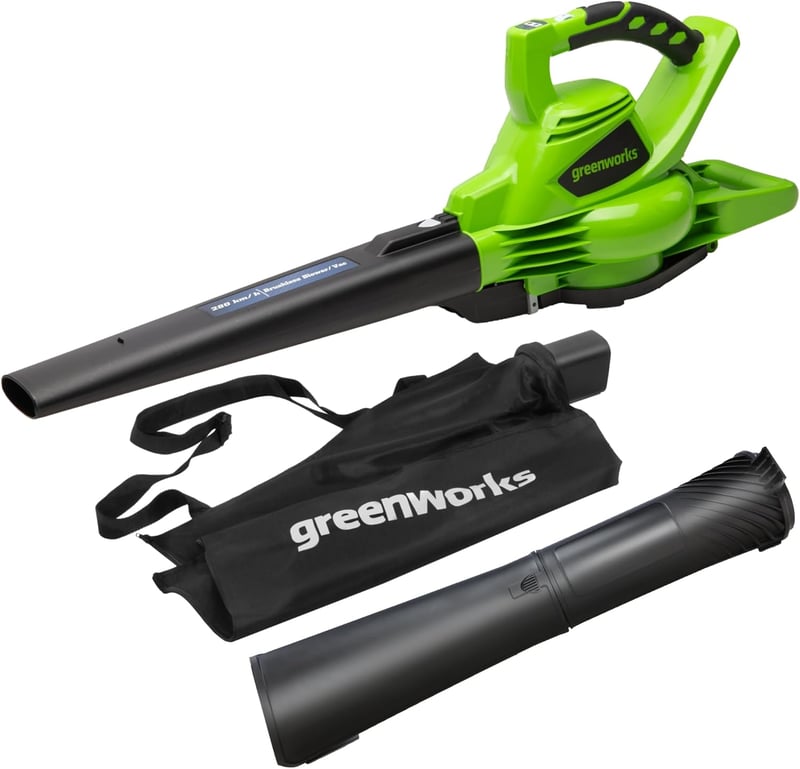 GreenWorks GD40BV 40V Akkus Lombfúvó Porszívó Kefe Nélküli Motorral 280 km/h - 40V, Without battery
