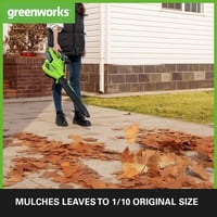 Akumulátorový fúkač a vysávač lístia Greenworks GD40BVII 40V – Záhradné náradie s dvojitou funkciou 4