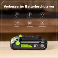 Greenworks PA200 24V 2Ah Li-Ion akumulátor s USB-C konektorom – Nabíjateľná batéria kompatibilná s viac ako 200 nástrojmi Greenworks 24V 2