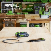 Greenworks PA200 24V 2Ah Li-Ion akumulátor s USB-C konektorom – Nabíjateľná batéria kompatibilná s viac ako 200 nástrojmi Greenworks 24V 3