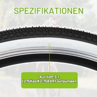 GRELiving 26x1.75 palcový MTB plášť + 26x1.75/2.125 palcová duša AV48mm + 2 ks montážnych pák na horský a mestský bicykel 3