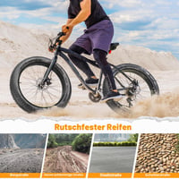 GRELiving plášť na fat bike 24 x 3.0, e-bike, 60 TPI, heavy duty, MTB, na sneh, piesok a do terénu, čierny, 2 ks 5