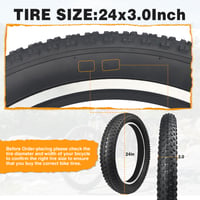 GRELiving plášť na fat bike 24 x 3.0, e-bike, 60 TPI, heavy duty, MTB, na sneh, piesok a do terénu, čierny, 2 ks 3