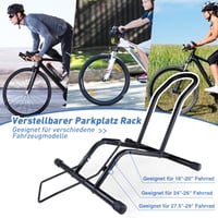 GRELiving Stojan na bicykle, oceľový, nastaviteľný, podlahový stojan na bicykle pre 20-29-palcové MTB, elektrobicykle a cestné bicykle, 2 ks 3