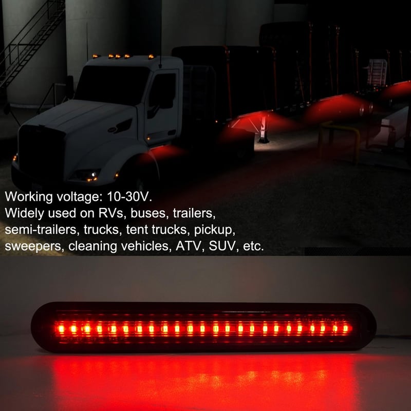 Greluma 12-24V 48 LED-es Utánfutó Féklámpa Szett - Piros-Sárga Multifunkciós Vízálló Hátsó Lámpa Autóhoz, UTV-hez