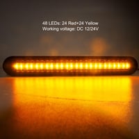 Greluma 12-24V 48 LED-es Utánfutó Féklámpa Szett - Piros-Sárga Multifunkciós Vízálló Hátsó Lámpa Autóhoz, UTV-hez 6
