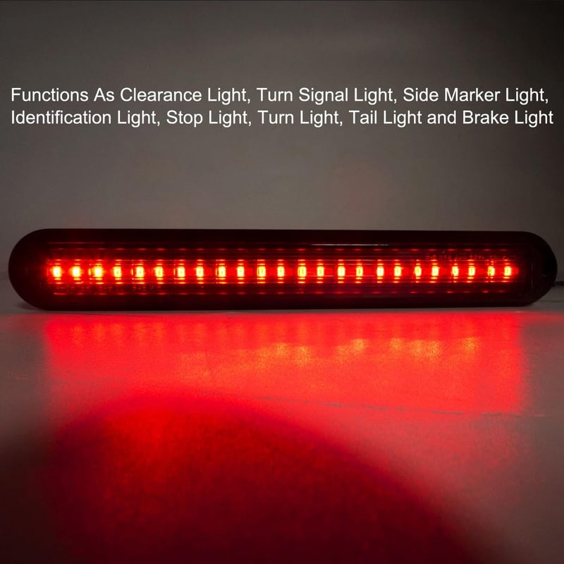 Greluma 12-24V 48 LED-es Utánfutó Féklámpa Szett - Piros-Sárga Multifunkciós Vízálló Hátsó Lámpa Autóhoz, UTV-hez
