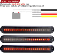 Greluma 12-24V 48 LED-es Utánfutó Féklámpa Szett - Piros-Sárga Multifunkciós Vízálló Hátsó Lámpa Autóhoz, UTV-hez 2
