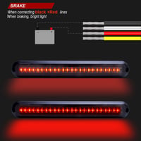 Greluma 12-24V 48 LED-es Utánfutó Féklámpa Szett - Piros-Sárga Multifunkciós Vízálló Hátsó Lámpa Autóhoz, UTV-hez 3