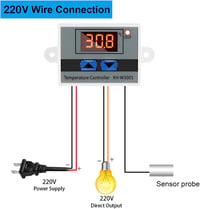 Greluma 2db Digitális Termosztát -50°C-110°C Vízálló Szenzorral Fűtés Hűtés 5