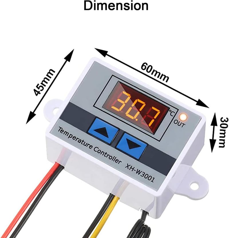 Greluma 2db Digitális Termosztát -50°C-110°C Vízálló Szenzorral Fűtés Hűtés