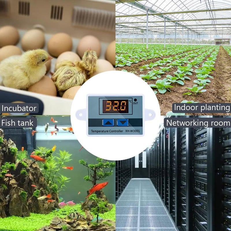 Greluma 2db Digitális Termosztát -50°C-110°C Vízálló Szenzorral Fűtés Hűtés
