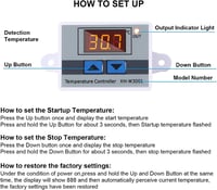 Greluma 2db Digitális Termosztát -50°C-110°C Vízálló Szenzorral Fűtés Hűtés 3
